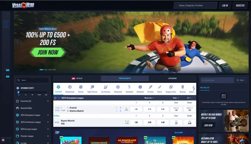 vegashero site preview